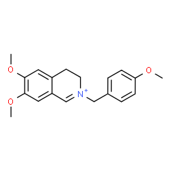 ChemSpider 2D Image | 6,7-Dimethoxy-2-(4-methoxybenzyl)-3,4-dihydroisoquinolinium | C19H22NO3
