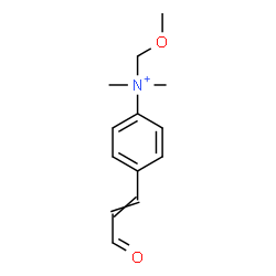 ChemSpider 2D Image | N-(Methoxymethyl)-N,N-dimethyl-4-(3-oxo-1-propen-1-yl)anilinium | C13H18NO2