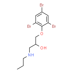 ChemSpider 2D Image | 1-(Propylamino)-3-(2,4,6-tribromophenoxy)-2-propanol | C12H16Br3NO2