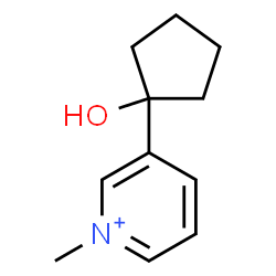 ChemSpider 2D Image | 3-(1-Hydroxycyclopentyl)-1-methylpyridinium | C11H16NO