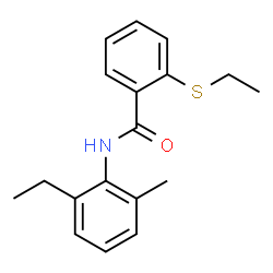 ChemSpider 2D Image | N-(2-Ethyl-6-methylphenyl)-2-(ethylsulfanyl)benzamide | C18H21NOS