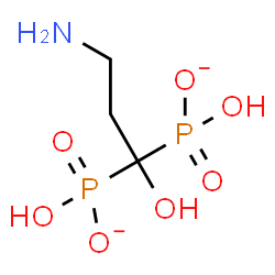 ChemSpider 2D Image | (3-Amino-1-hydroxy-1,1-propanediyl)bis[hydrogen (phosphonate)] | C3H9NO7P2