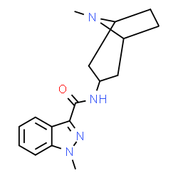 ChemSpider 2D Image | 1-Methyl-N-(8-methyl-8-azabicyclo[3.2.1]oct-3-yl)-1H-indazole-3-carboxamide | C17H22N4O