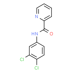 ChemSpider 2D Image | N-(3,4-Dichlorophenyl)-2-pyridinecarboxamide | C12H8Cl2N2O