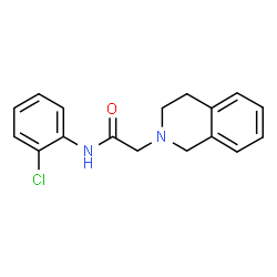 ChemSpider 2D Image | N-(2-Chlorophenyl)-2-(3,4-dihydro-2(1H)-isoquinolinyl)acetamide | C17H17ClN2O