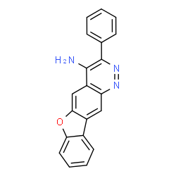 ChemSpider 2D Image | 3-Phenyl[1]benzofuro[2,3-g]cinnolin-4-amine | C20H13N3O