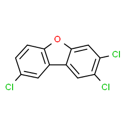 ChemSpider 2D Image | 2,3,8-TRICHLORODIBENZOFURAN | C12H5Cl3O