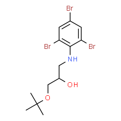 ChemSpider 2D Image | 1-[(2-Methyl-2-propanyl)oxy]-3-[(2,4,6-tribromophenyl)amino]-2-propanol | C13H18Br3NO2