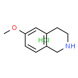 ChemSpider 2D Image | 6-Methoxy-1,2,3,4-tetrahydroisochinolinhydrochlorid | C10H14ClNO