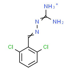 ChemSpider 2D Image | Amino[(2,6-dichlorobenzylidene)hydrazono]methanaminium | C8H9Cl2N4
