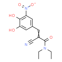 ChemSpider 2D Image | 2-Cyano-3-(3,4-dihydroxy-5-nitrophenyl)-N,N-diethylacrylamide | C14H15N3O5