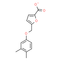 ChemSpider 2D Image | 5-[(3,4-Dimethylphenoxy)methyl]-2-furoate | C14H13O4