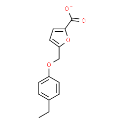 ChemSpider 2D Image | 5-[(4-Ethylphenoxy)methyl]-2-furoate | C14H13O4