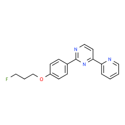 ChemSpider 2D Image | 2-[4-(3-Fluoropropoxy)phenyl]-4-(2-pyridinyl)pyrimidine | C18H16FN3O