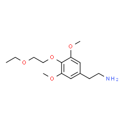 ChemSpider 2D Image | 2-[4-(2-Ethoxyethoxy)-3,5-dimethoxyphenyl]ethanamine | C14H23NO4