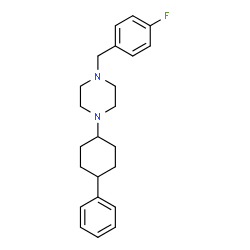 ChemSpider 2D Image | 1-(4-Fluorobenzyl)-4-(4-phenylcyclohexyl)piperazine | C23H29FN2