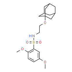 ChemSpider 2D Image | N-[2-(Adamantan-1-yloxy)ethyl]-2,5-dimethoxybenzenesulfonamide | C20H29NO5S
