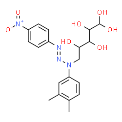 ChemSpider 2D Image | 5-[(2E)-1-(3,4-Dimethylphenyl)-3-(4-nitrophenyl)-2-triazen-1-yl]-1,1,2,3,4-pentanepentol | C19H24N4O7