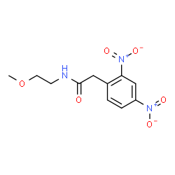 ChemSpider 2D Image | 2-(2,4-Dinitrophenyl)-N-(2-methoxyethyl)acetamide | C11H13N3O6