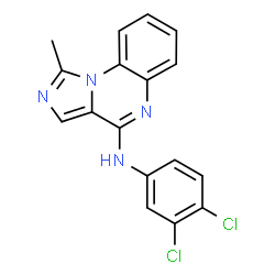 ChemSpider 2D Image | N-(3,4-Dichlorophenyl)-1-methylimidazo[1,5-a]quinoxalin-4-amine | C17H12Cl2N4