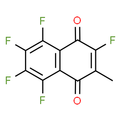 ChemSpider 2D Image | 2,5,6,7,8-Pentafluoro-3-methyl-1,4-naphthoquinone | C11H3F5O2