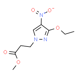 ChemSpider 2D Image | METHYL 3-(3-ETHOXY-4-NITROPYRAZOL-1-YL)PROPANOATE | C9H13N3O5