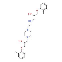 ChemSpider 2D Image | 1-[4-(2-{[2-Hydroxy-3-(2-methylphenoxy)propyl]amino}ethyl)-1-piperazinyl]-3-(2-methylphenoxy)-2-propanol | C26H39N3O4