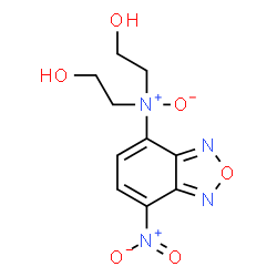 ChemSpider 2D Image | Ethanol, 2,2'-[(7-nitro-4-benzofurazanyl)imino]bis-, oxide | C10H12N4O6