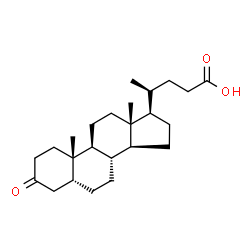 ChemSpider 2D Image | (5beta,17alpha,20S)-3-Oxocholan-24-oic acid | C24H38O3
