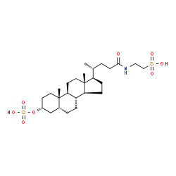 ChemSpider 2D Image | taurolithocholic acid sulfate | C26H45NO8S2