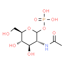 ChemSpider 2D Image | N-Acetyl-glucosamine 1-phosphate | C8H16NO9P