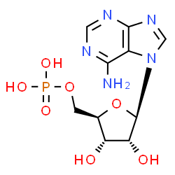 ChemSpider 2D Image | 7-(5-phospho-alpha-D-ribosyl)adenine | C10H14N5O7P