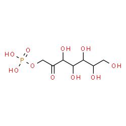 ChemSpider 2D Image | 3,4,5,6,7-Pentahydroxy-2-oxoheptyl dihydrogen phosphate | C7H15O10P