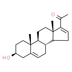 ChemSpider 2D Image | (3beta,14xi)-3-Hydroxypregna-5,16-dien-20-one | C21H30O2