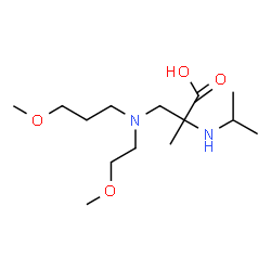 ChemSpider 2D Image | 2-(Isopropylamino)-3-[(2-methoxyethyl)(3-methoxypropyl)amino]-2-methylpropanoic acid | C14H30N2O4