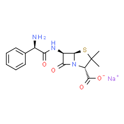 ChemSpider 2D Image | Ampicillin (sodium salt) | C16H18N3NaO4S