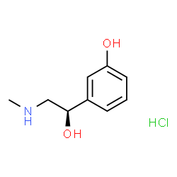 ChemSpider 2D Image | (R)-(−)-Phenylephrine hydrochloride | C9H14ClNO2