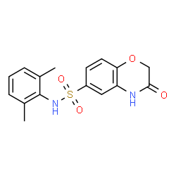 ChemSpider 2D Image | N-(2,6-Dimethylphenyl)-3-oxo-3,4-dihydro-2H-1,4-benzoxazine-6-sulfonamide | C16H16N2O4S