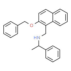 ChemSpider 2D Image | N-{[2-(Benzyloxy)-1-naphthyl]methyl}-1-phenylethanamine | C26H25NO