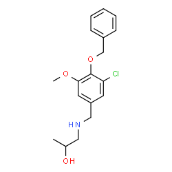 ChemSpider 2D Image | 1-{[4-(Benzyloxy)-3-chloro-5-methoxybenzyl]amino}-2-propanol | C18H22ClNO3