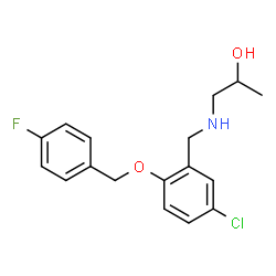 ChemSpider 2D Image | 1-({5-Chloro-2-[(4-fluorobenzyl)oxy]benzyl}amino)-2-propanol | C17H19ClFNO2