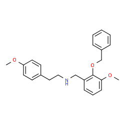 ChemSpider 2D Image | N-[2-(Benzyloxy)-3-methoxybenzyl]-2-(4-methoxyphenyl)ethanamine | C24H27NO3