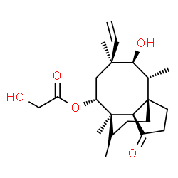 ChemSpider 2D Image | (1S,2R,3S,4S,6R,7R,8R,14S)-3-Hydroxy-2,4,7,14-tetramethyl-9-oxo-4-vinyltricyclo[5.4.3.0~1,8~]tetradec-6-yl glycolate | C22H34O5