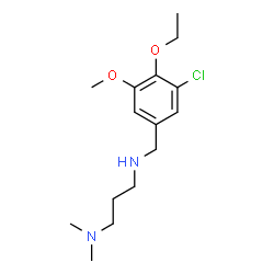 ChemSpider 2D Image | N'-(3-Chloro-4-ethoxy-5-methoxybenzyl)-N,N-dimethyl-1,3-propanediamine | C15H25ClN2O2