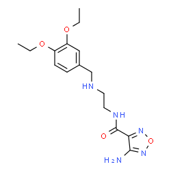 ChemSpider 2D Image | 4-Amino-N-{2-[(3,4-diethoxybenzyl)amino]ethyl}-1,2,5-oxadiazole-3-carboxamide | C16H23N5O4