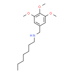 ChemSpider 2D Image | N-(3,4,5-Trimethoxybenzyl)-1-heptanamine | C17H29NO3