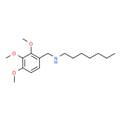 ChemSpider 2D Image | N-(2,3,4-Trimethoxybenzyl)-1-heptanamine | C17H29NO3