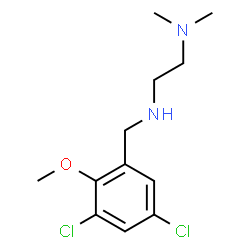 ChemSpider 2D Image | N'-(3,5-Dichloro-2-methoxybenzyl)-N,N-dimethyl-1,2-ethanediamine | C12H18Cl2N2O