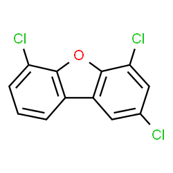 ChemSpider 2D Image | 2,4,6-TRICHLORODIBENZOFURAN | C12H5Cl3O