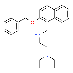 ChemSpider 2D Image | N'-{[2-(Benzyloxy)-1-naphthyl]methyl}-N,N-diethyl-1,2-ethanediamine | C24H30N2O
